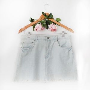 Light Denim Mini Skirt